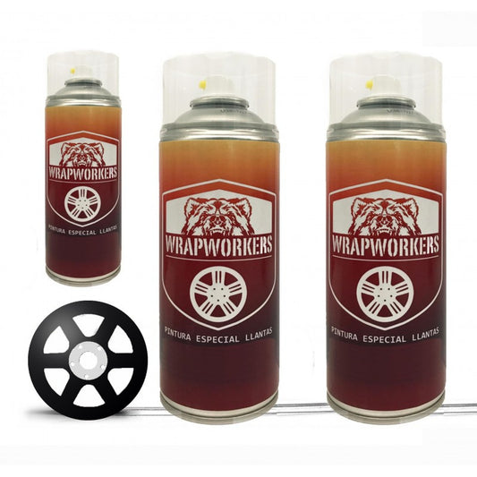 Kit de peinture pour jantes en bombe · Noir brillant